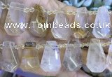 CTD2346 Top drilled 16*18mm - 20*30mm freeform scenic quartz beads