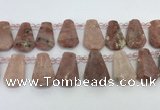 CTD2349 Top drilled 16*18mm - 20*30mm faceted freeform gemstone beads