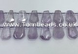 CTD2355 Top drilled 16*18mm - 20*30mm faceted freeform amethyst beads