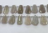 CTD2362 Top drilled 16*18mm - 20*30mm faceted freeform moonstone beads