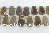 CTD2363 Top drilled 16*18mm - 20*30mm faceted freeform moonstone beads