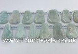 CTD2366 Top drilled 16*18mm - 20*30mm faceted freeform amazonite beads