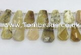 CTD2368 Top drilled 16*18mm - 20*30mm freeform yellow opal beads