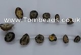 CTD2501 Top drilled 15*20mm - 25*35mm freeform druzy agate beads