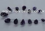 CTD2502 Top drilled 15*20mm - 25*35mm freeform druzy agate beads