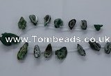 CTD2505 Top drilled 15*20mm - 25*35mm freeform druzy agate beads