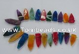 CTD2515 Top drilled 15*25mm - 16*50mm sticks agate gemstone beads