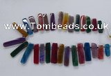 CTD2522 Top drilled 10*25mm - 12*50mm sticks agate gemstone beads