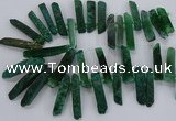 CTD2538 Top drilled 8*30mm - 11*50mm sticks agate gemstone beads