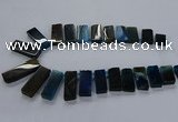 CTD2545 Top drilled 12*20mm - 15*40mm rectangle agate gemstone beads