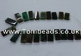 CTD2546 Top drilled 12*20mm - 15*40mm rectangle agate gemstone beads