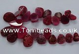 CTD2551 Top drilled 18*25mm - 30*40mm freeform agate gemstone beads