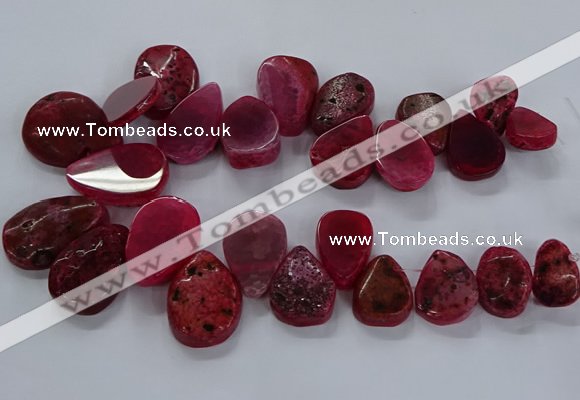 CTD2551 Top drilled 18*25mm - 30*40mm freeform agate gemstone beads