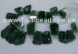 CTD2560 Top drilled 20*35mm - 30*45mm freeform agate gemstone beads