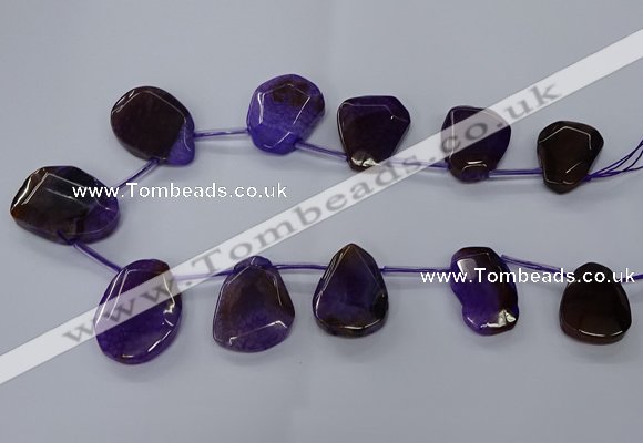 CTD2566 15.5 inches 18*25mm - 30*40mm freeform agate beads