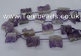 CTD2572 15.5 inches 28*30mm - 30*33mm freeform druzy amethyst beads