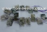 CTD2574 Top drilled 15*22mm - 25*45mm freeform druzy amethyst beads