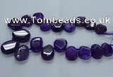 CTD2586 Top drilled 20*25mm - 30*40mm faceted freeform agate beads