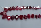 CTD2596 Top drilled 15*20mm - 25*35mm faceted freeform agate beads