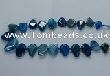 CTD2597 Top drilled 15*20mm - 25*35mm faceted freeform agate beads