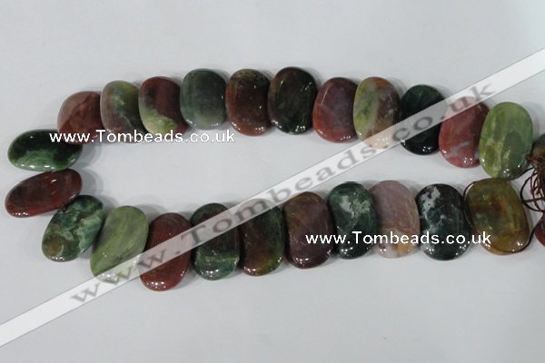 CTD26 Top drilled 20*30mm oval Indian agate beads wholesale