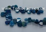 CTD2604 Top drilled 13*18mm - 23*33mm freeform agate beads