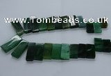 CTD2612 Top drilled 14*27mm - 16*42mm rectangle agate beads