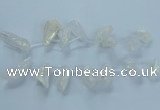 CTD2620 Top drilled 10*25mm - 20*45mm nuggets plated druzy quartz beads