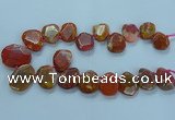 CTD2640 Top drilled 20*25mm - 30*40mm faceted freeform agate beads