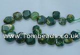 CTD2644 Top drilled 20*25mm - 30*40mm faceted freeform agate beads