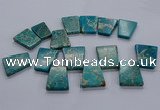 CTD2654 Top drilled 25*35mm - 30*40mm trapezoid sea sediment jasper beads