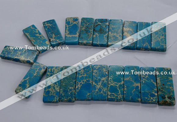 CTD2661 Top drilled 18*45mm - 20*48mm rectangle sea sediment jasper beads