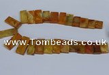 CTD2665 Top drilled 14*27mm - 16*42mm rectangle agate jasper beads