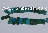 CTD2667 Top drilled 14*27mm - 16*42mm rectangle agate jasper beads