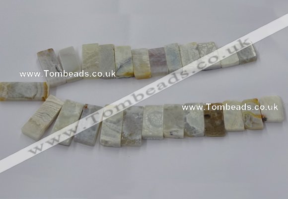 CTD2688 Top drilled 16*22mm - 16*55mm rectangle agate beads