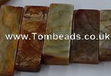 CTD2689 Top drilled 16*22mm - 16*55mm rectangle agate beads