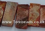 CTD2691 Top drilled 16*22mm - 16*55mm rectangle agate beads