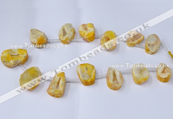 CTD2711 15.5 inches 20*30mm - 35*45mm freeform druzy agate beads