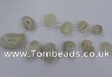 CTD2718 15.5 inches 25*30mm - 35*55mm freeform druzy agate beads