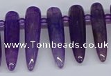 CTD2725 Top drilled 8*35mm bullet agate gemstone beads wholesale