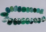 CTD2748 Top drilled 18*25mm - 22*40mm freeform agate beads