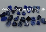 CTD2751 Top drilled 18*25mm - 25*45mm freeform druzy agate beads
