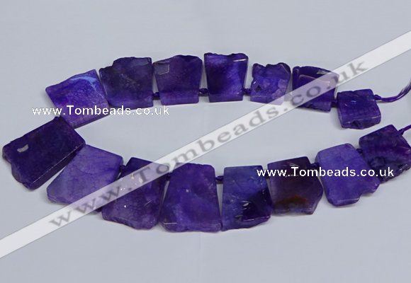 CTD2755 Top drilled 25*30mm - 35*45mm freeform agate beads