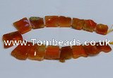 CTD2756 Top drilled 25*30mm - 35*45mm freeform agate beads
