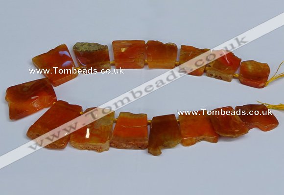 CTD2756 Top drilled 25*30mm - 35*45mm freeform agate beads