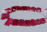 CTD2757 Top drilled 25*30mm - 35*45mm freeform agate beads