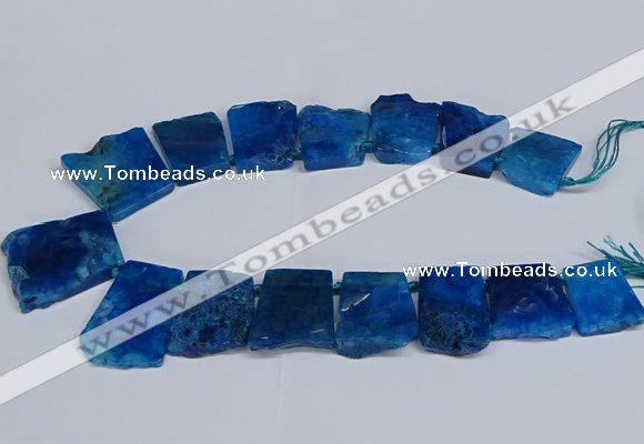 CTD2758 Top drilled 25*30mm - 35*45mm freeform agate beads