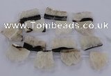 CTD2763 Top drilled 30*40mm - 35*45mm freeform druzy agate beads