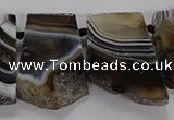 CTD2770 Top drilled 25*30mm - 35*40mm freeform line agate beads