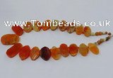 CTD2781 Top drilled 15*25mm - 25*40mm oval agate gemstone beads